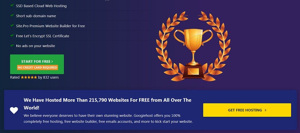 Googiehost free web hosting