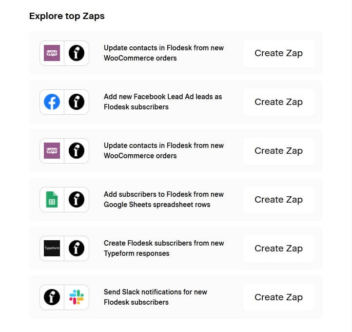 Flodesk integrations with Zapier